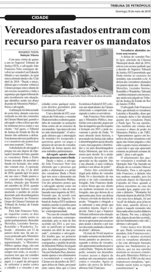 Rogerio tosta entrevista o advogado João Francisco Neto